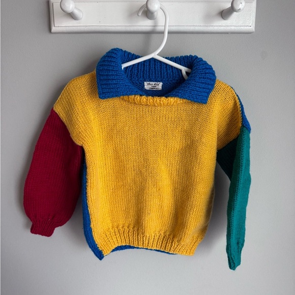 This Kid from Cornwall Other - Vintage Colorblock Children’s Knit Sweater
